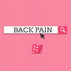 Writing note showing Back Pain. Business photo showcasing Soreness of the bones felt at the lower back portion of the body.