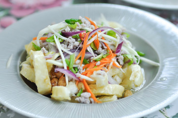 fried fish maw salad or spicy salad