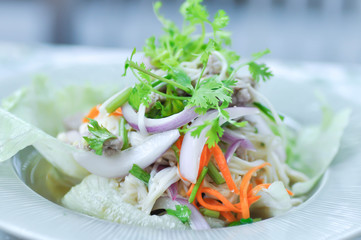 mushroom salad or spicy salad