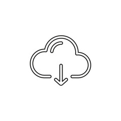 Cloud Download vector icon