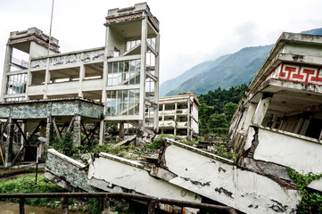Sichuan Earthquake Memorial Buildings after the Greate earthquak, 2008 Sichuan Earthquake Memorial...