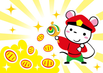 子の大黒様　ざくざく小判