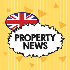 Handwriting text Property News. Concept meaning Involves the sale and lease of property for business purposes.