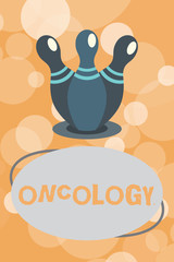 Text sign showing Oncology. Conceptual photo Branch of medical science dealing with tumors including the origin.