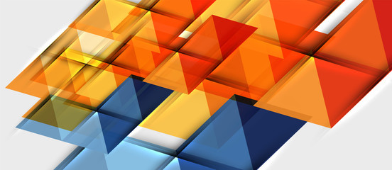 Obraz premium Triangle geometrical modern business presentation design template