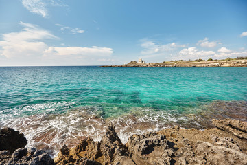 Breathtaking natural landscapes and seaside of Puglia, Italy.