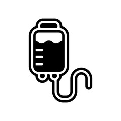 Blood Bag Vector Icon Design Template