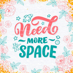 Sketch banner with fun slogan for concept design. Hand drawn illustration. Modern calligraphy quote. Typography tee print design. Cute lettering for kids fashion.