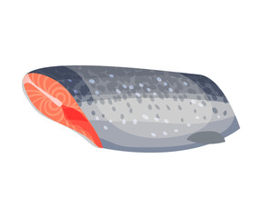 Ready to cook carcass trout. Vector illustration on white background.