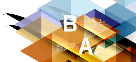 Abstract concept triangle graphic element. Technology background. Banner, poster template