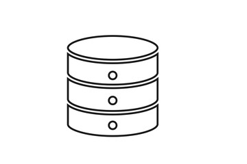 Cloud based database or server icon vector