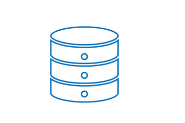 Cloud based database or server icon vector