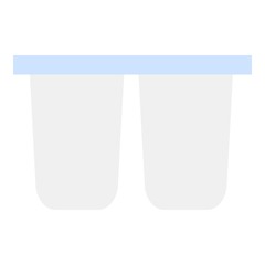 Yogurt pack icon. Flat illustration of yogurt pack vector icon for web design