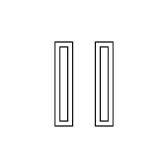 vector pause button icon - media symbol