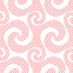 Swirl seamless pattern. Lace vintage background.