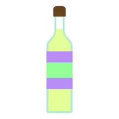 Tequila bottle icon. Flat illustration of tequila bottle vector icon for web design