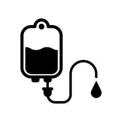 Blood Bag Vector Icon Design Template