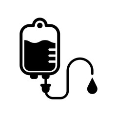Blood Bag Vector Icon Design Template