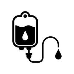 Blood Bag Vector Icon Design Template