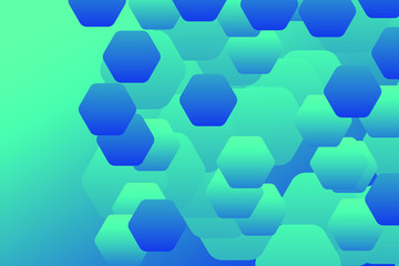 Obraz na płótnie Canvas Abstract transparent geometric shapes backdrop. Hexagons bokeh background 