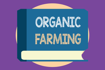 Conceptual hand writing showing Organic Farming. Business photo showcasing an integrated farming system that strives for sustainability.