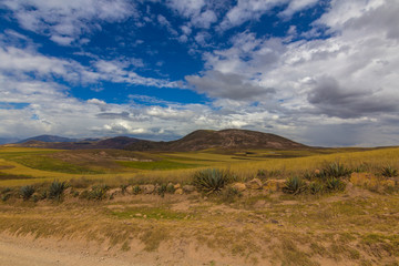 Dirt road in the Sacred Valley of the Incas, Peru.