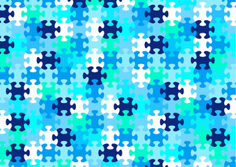 Abstract background from bright puzzle pieces. The composition is a complete puzzle.