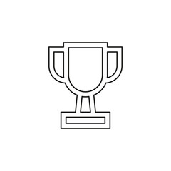 Trophy cup icon - gold prize isolated