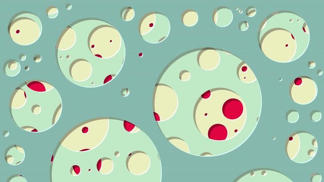 Abstract Generative Art color distributed circles holes background video
