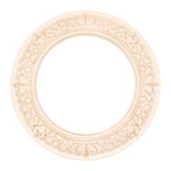 vintage classical white circle frame