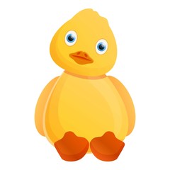 Cute yellow duck icon. Cartoon of cute yellow duck vector icon for web design isolated on white background
