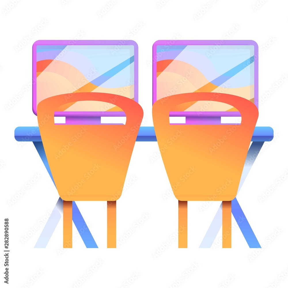 Poster working space desktop icon. cartoon of working space desktop vector icon for web design isolated on 
