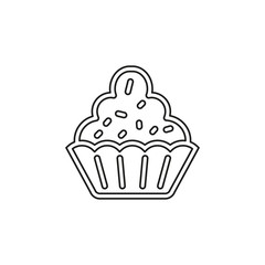 Muffin - cupcake illustration, vector dessert