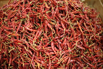 Naklejka premium chili pepper on market