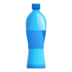 Aqua mineral bottle icon. Cartoon of aqua mineral bottle vector icon for web design isolated on white background
