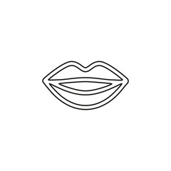 vector lips illustration - kiss icon