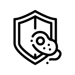Safeguard Healthcare Bacteria Vector Sign Icon Thin Line. Healthy Organism Bacteria Linear Pictogram. Chemical Microbe Type Infection Microorganism Bacteriology Contour Monochrome Illustration