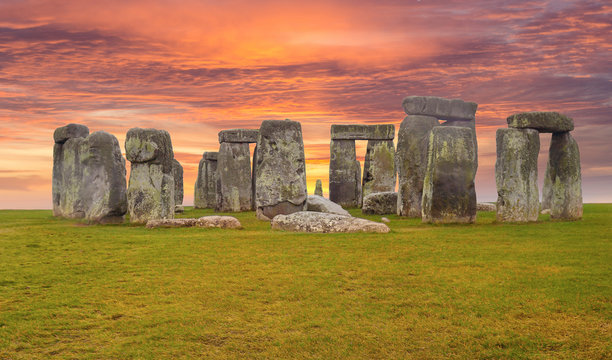 Stonehenge England Sunset Sky    