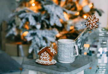 christmas decor new year multicolored signs symbols