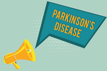 Text sign showing Parkinson s is Disease. Conceptual photo nervous system disorder that affects movement.