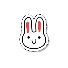 emoji rabbit doodle icon