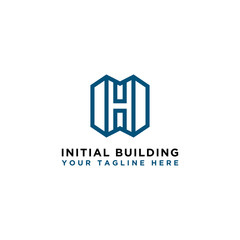 Letter H / Building and Logo of Real Estate - Vector