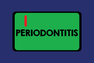 Conceptual hand writing showing Periodontitis. Business photo text Swelling of the tissue around the teeth Shrinkage of the gums.
