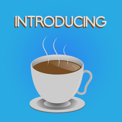 Writing note showing Introducing. Business photo showcasing Presenting a topic or someone Initial approach First meeting.