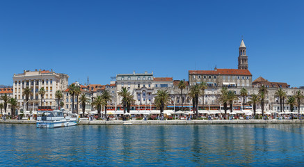 Embankment of the Adriatic Sea in Split, Croatia