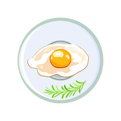 Vector concept of breakfast in cartoon style.Concept for breakfast menu, cafe, restaurant. Logo design template. Food background.