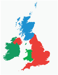 Fototapeta premium United Kingdom color vector illustration