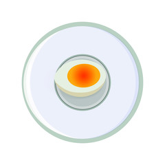 Vector concept of breakfast in cartoon style. Concept for breakfast menu, cafe, restaurant. Logo design template. Food background.
