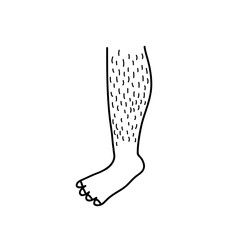 hairy legs doodle icon