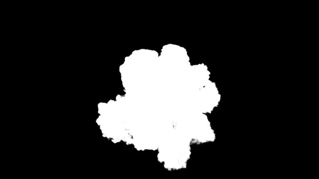 Explosion on green screen with alpha matte